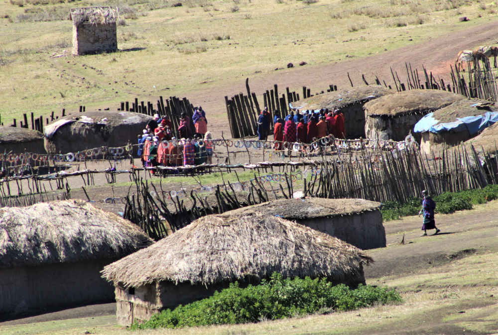 Visit to Maasai people during a safari in Tanzania